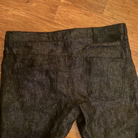Naked & Famous raw black linen denim jeans - Picture 3 of 5